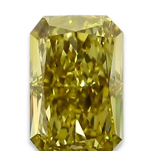 Chamäleon Diamant - 1,51ct Natural Loose Fancy Deep Yellow Green Radiant GIA VS1 - Bild 1 von 7