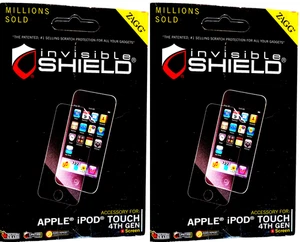 2pk Zagg Invisible Shield for Apple iPod Touch 4th Gen - Lifetime Guarantee 9z - Picture 1 of 2