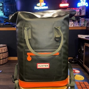 Hunter Target Roll Top Cooler Backpack Olive Green & Orange 20th Anniversary - Picture 1 of 7