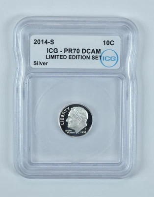 2014-S Roosevelt Dime Silver Limited Edition Set PR70 DCAM ICG *0102 - Image 1 of 4