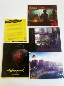 Cyberpunk 2077 Day One Edition Bonuses Inserts Postcards World Compendium Lot - Picture 1 of 1