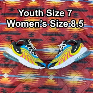 Nike Air Max 270 React ENG Laser Azul Amarillo CD6870-700 Juvenil 7Y Mujeres 8.5 - Imagen 1 de 19