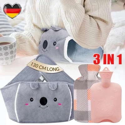 3-in-1 Wärmflaschengürtel Wärmflasche Heißwasserbeutel Taillen Bezug Wärmegürtel - Bild 1 von 4