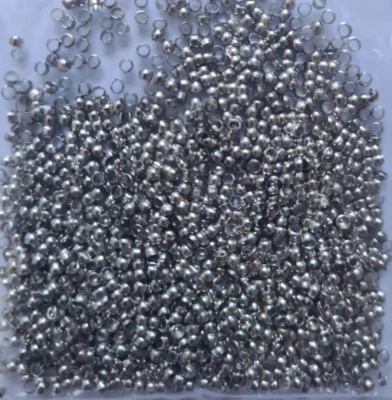 Qutschperlen platinfarben, Größe 2 mm, 26g (ca. 1.000 Stück) *SALE* - Bild 1 von 2