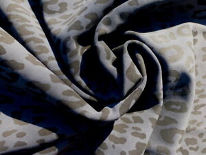 calfskin cowhide suede leather hide XL Steel Blue Cheetah Print full bodied