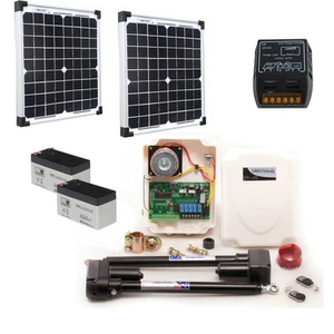 Set Flügeltorantri​eb Torantrieb Flügeltor Drehtorantrieb Solarbetriebende Tore - Bild 1 von 10