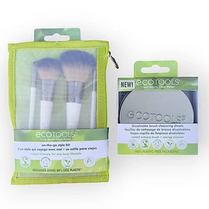 ecoTools Travel Makeup Brush and Brush Cleaner LOT - Picture 1 of 5