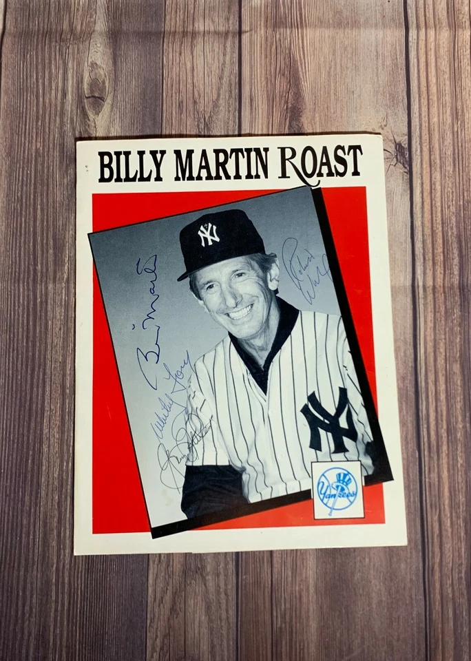 Programa de béisbol Billy Martin Roast 1989 con 11 autógrafos Ford, Killebrew Foto 1 de 4