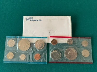 1977 MINT SET - UNC - ORIGINAL ENVELOPE - P & D MINT - Image 1 of 2