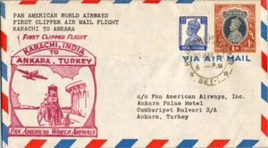 Pan American First Flight Karachi India - Ankara Turkey - 1947 - Picture 1 of 2