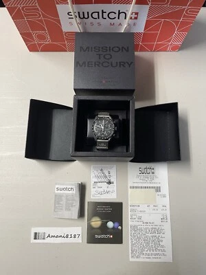 Omega X Swatch Moonswatch Mission To Mercury Watch -Authentic- With Receipt - Image 1 of 4