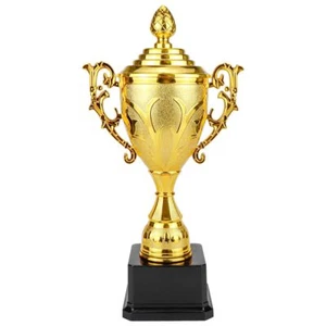 Golden Trophy Cup Award Competition Trophy Plastic Competition Trophy Childre... - Picture 1 of 7