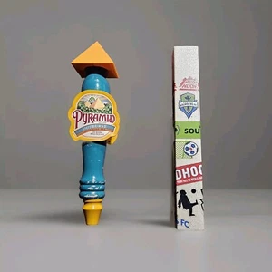 Lot of 2 Pyramid Outburst Imperial IPA Square Sounder Wooden Tap Handles - Picture 1 of 16