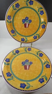 Quadrifolio Italy VINTAGE STONEWARE CHINA DINNER PLATES SET 2 MADE IN ITALY - Picture 1 of 6