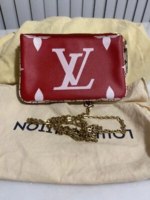 Louis Vuitton Pochette Double Zip Monogram Giant, Red Pink, Limited Ed, - Image 1 of 4