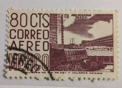 Sello Correro Aereo Vintage 1940 Era México 80 CTS Foto 1 de 3