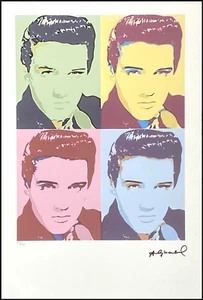 ANDY WARHOL * Elvis Presley * signed lithograph * Kunstdruck * limited # xx/100 - Bild 1 von 11