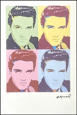 ANDY WARHOL * Elvis Presley * signed lithograph * Kunstdruck * limited # xx/100 - Bild 1 von 4
