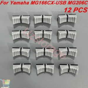 12 Stck. Neu für Yamaha MG166CX-USB MG206C Loch 4 mm grau Slide Fader Knopf Kappe - Bild 1 von 8