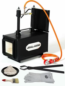 DFPROF2+1D/2" GAS PROPANE FORGE Furnace Burner Knife Making Blacksmith Farrier - Imagen 1 de 12