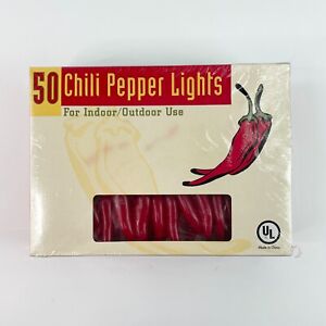50 Chili Pepper Indoor Outdoor Hanging Lights 2 Pack (100 lights) CWC