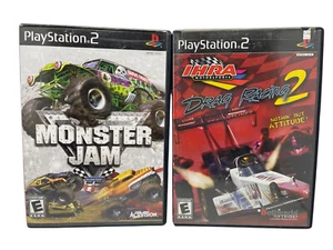 Monster Jam & Drag Racing 2 (PS2 ) PlayStation 2 Lot of 2 - Picture 1 of 6