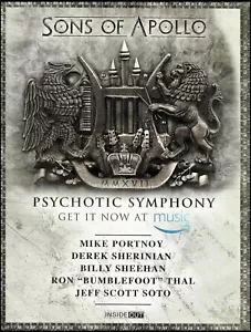Sons of Apollo Psychotic Symphony 2018 anuncio Billy Sheehan Bumblefoot Mike Portnoy - Imagen 1 de 3