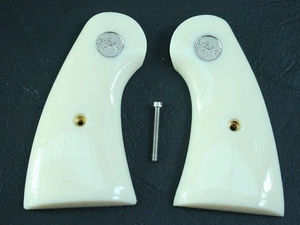 CUSTOM COLT 1917 & 1909 GRIPS US. ARMY NEW SERVICE FAUX IVORY # SILVE MED - Picture 1 of 22