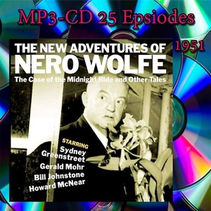New Adventures of Nero Wolfe MP3-CD | 25 Episodes Recorded in 1951 USA FAST SHIP - Picture 1 of 1