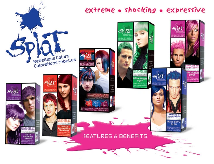 [SPLAT] REBELLIOUS COLORS SEMI PERMANENT COMPLETE KIT OMBRE HAIR DYE - Image 1 of 1