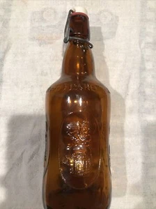 Vintage Fischer Biere d'Alsace Brown Empty Beer Bottle w/ Top/cap. - Picture 1 of 10