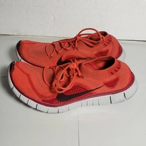 Nike Free Flyknit+ Mens Shoes Crimson Red Black Size 10 US 615805 606 - Picture 1 of 11