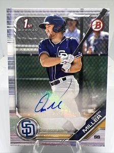 2019 Owen Miller Bowman #PA-OM 1st Bowman Auto - Padres Guardians Rockies - Picture 1 of 2