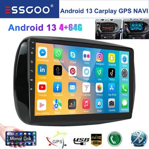 Für Smart Fortwo 453 14-19 9" Autoradio Android 13 CarPlay GPS Nav RDS BT 4+64GB - Bild 1 von 15