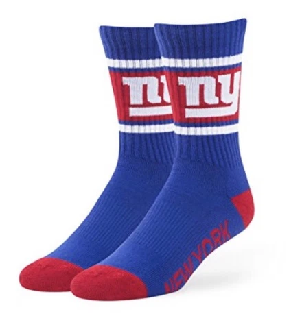 New York Giants Socks '47 Brand Duster Large Blue Men's 9-13 Women's 10-12 NWT Cover