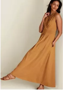 Weiche Umgebung Athena Kleid Größe Petite Large Brick orange einfarbig Vausschnitt Maxi - Bild 1 von 7