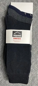 Paquete de 3 calcetines Alpine Swiss Style WS-3056 para hombre azul marino, negro y gris nuevos con etiquetas - Imagen 1 de 4