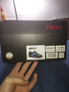 Dexter Men's SST8 Pro Black/Blue Bowling Shoes NEW Interchangeable LH and RH - Picture 1 of 5