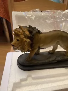 More details for realistic lifelike 7&quot;h lion walking figurine room decor