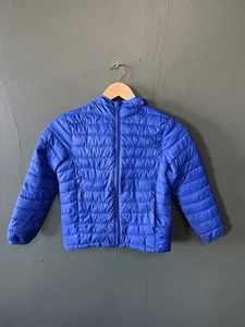Gap Kids Blue Full Zip Quilted Full Zip Puffer Jacket Hooded Size Small PURE - Picture 1 of 3