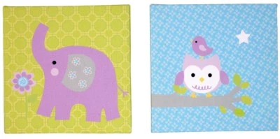 Decoración de pared NoJo Dreamland 2 piezas arte en lienzo solamente Foto 1 de 2