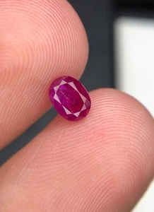 1.05 Cts Natural Ruby Pinkish Red Color Oval shape ruby gemstone From Afghanista - Picture 1 of 14