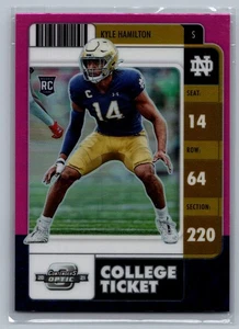 2022 Panini Chronicles Draft Picks #24 Kyle Hamilton Contenders Optic Pink - Picture 1 of 2