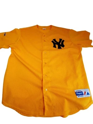 Camiseta de béisbol de colección MLB New York Yankees auténtica ropa majestuosa XL EE. UU.  Foto 1 de 4