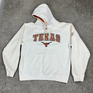 Texas Longhorns Hoodie Mens L Beige Orange Pullover Swaetshirt Colosseum READ - Picture 1 of 14