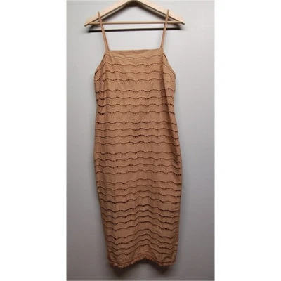 Vestido Walter Baker Midi Mujer Talla 10 Tostado Sin Mangas Algodón Femenino Informal Foto 1 de 4