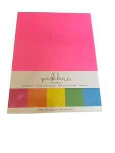 Cardstock 50 Sheet 8.50”x11 Smooth Mulitcolor Pack by Park Lane New - Picture 1 of 4
