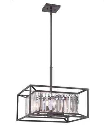 Designers Fountain Linares 4 Light Pendant Fixture Vintage Bronze 87431-VB - Image 1 of 4