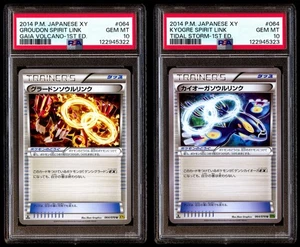 PSA 10 Set Groudon Kyogre Spirit Link Gaia Volcano Tidal Storm 2014 Sequential - Picture 1 of 5
