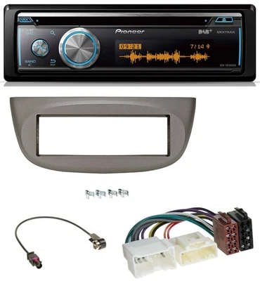 Pioneer MP3 DAB USB CD Bluetooth Autoradio für Renault Twingo ab 2012 beige-grau - Bild 1 von 4